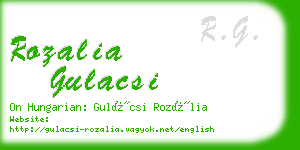 rozalia gulacsi business card